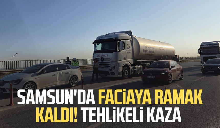 Samsun'da faciaya ramak kaldı! Tehlikeli kaza