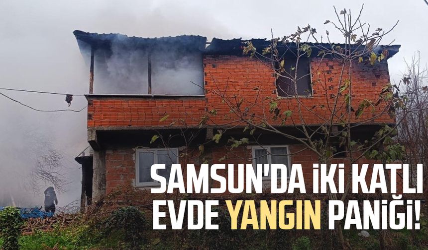 Samsun'da iki katlı evde yangın paniği! - samsungazetesi.com