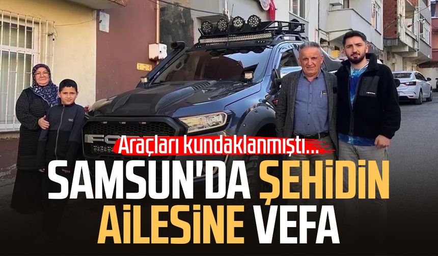 Samsun'da şehit Mesut Yılmaz'ın ailesine vefa