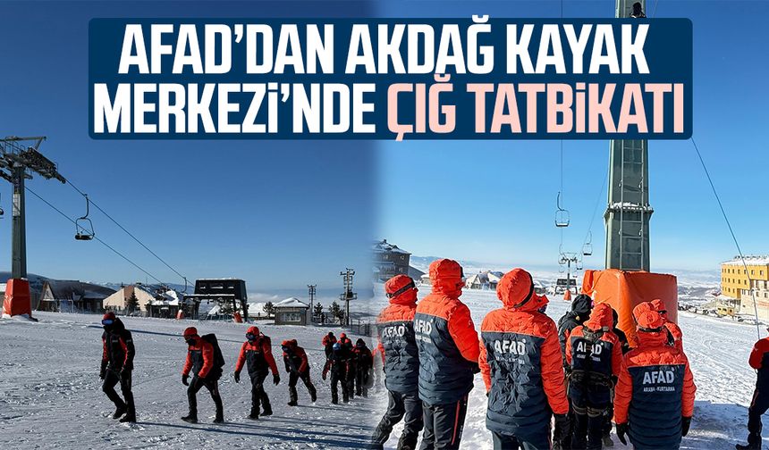 AFAD’dan Akdağ Kayak Merkezi’nde çığ tatbikatı