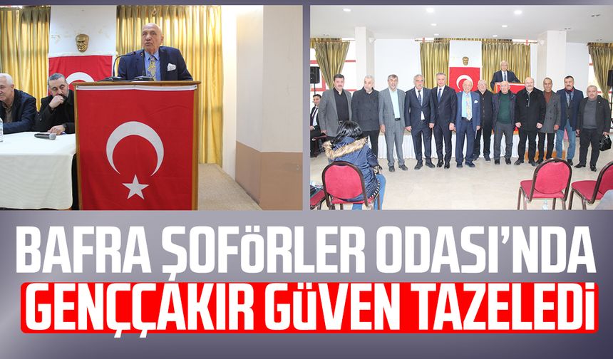 Bafra Şoförler Odası’nda Metin Genççakır güven tazeledi