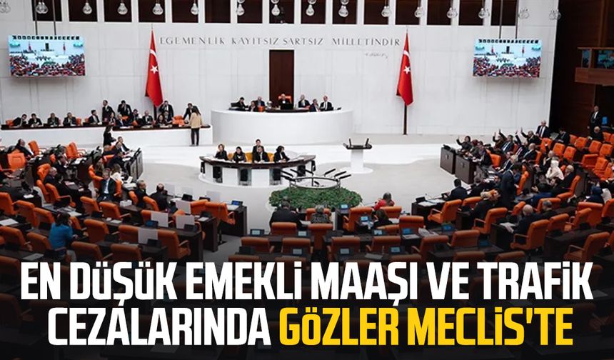 En düşük emekli maaşı ve trafik cezalarında gözler TBMM'de