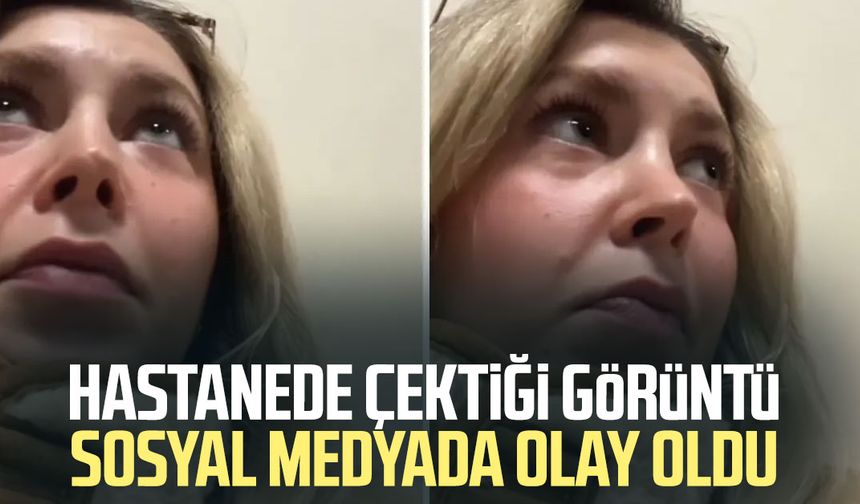 Hastanede çektiği görüntü sosyal medyada olay oldu