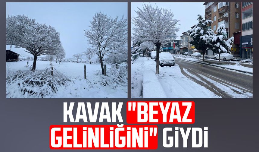 Samsun Kavak "beyaz gelinliğini" giydi
