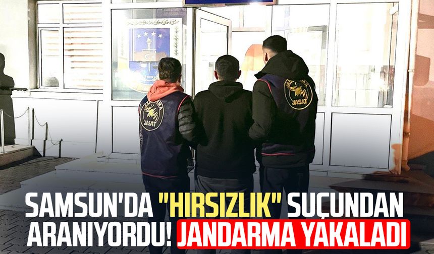 Samsun'da "hırsızlık" suçundan aranıyordu! Jandarma yakaladı