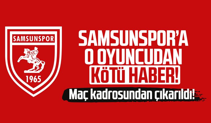 Samsunspor'da Carlo Holse'den kötü haber!