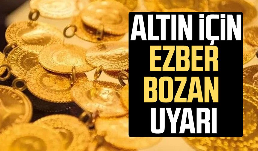 İslam Memiş’ten altın için ezber bozan uyarı