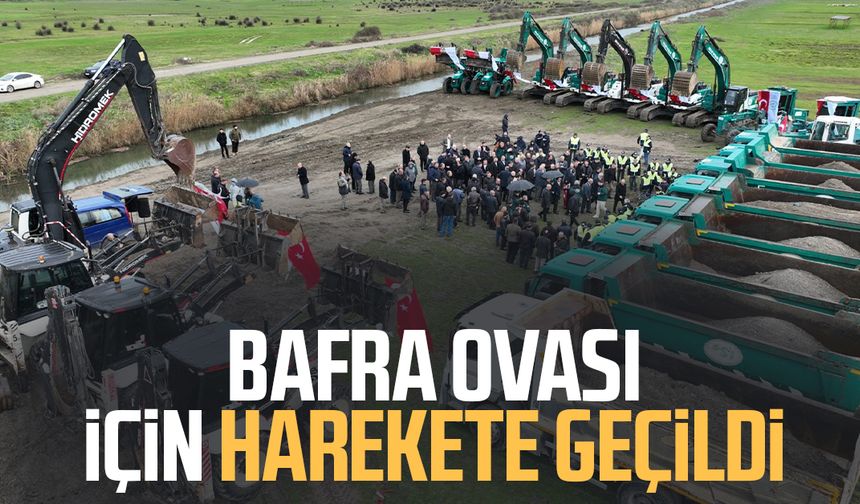 Bafra Ovası'nda verimi artıracak çalışmalar başladı