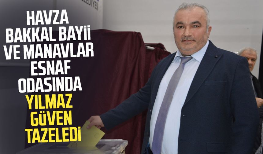 Havza Bakkal Bayii ve Manavlar Esnaf Odasında Vahit Yılmaz güven tazeledi