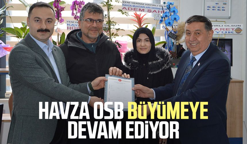 Havza OSB büyümeye devam ediyor