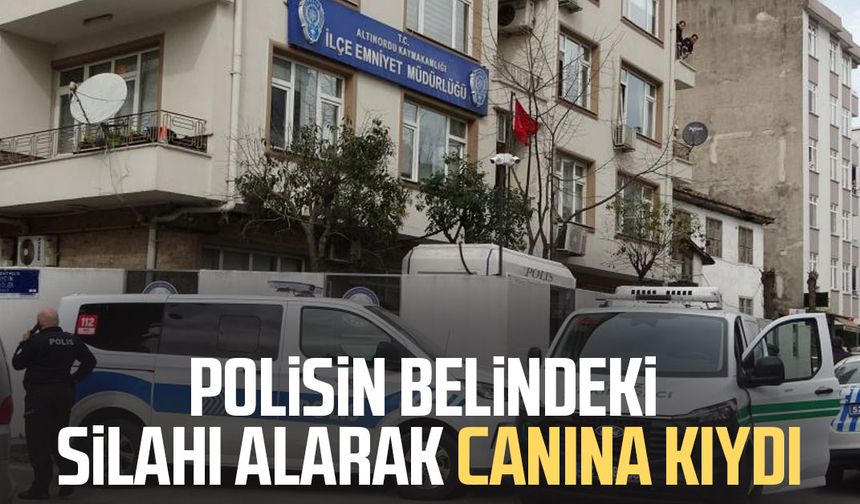 Polisin belindeki silahı alarak canına kıydı!