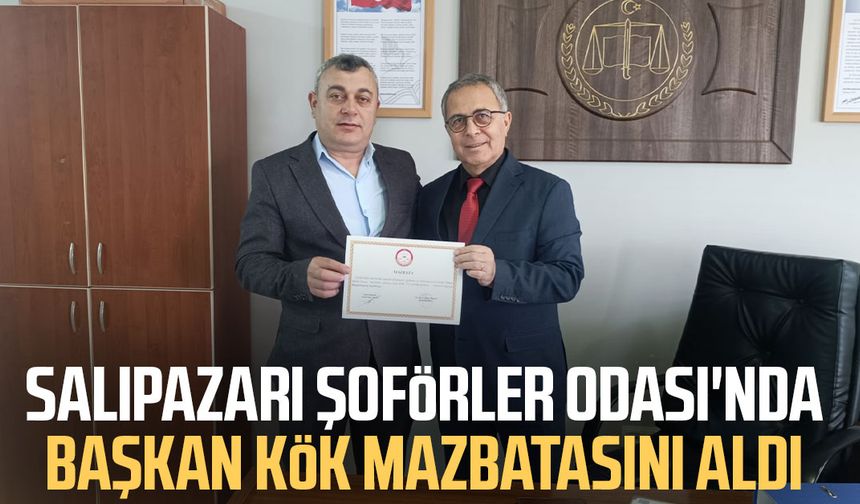 Salıpazarı Şoförler Odası'nda İsa Kök mazbatasını aldı