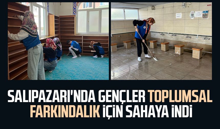 Salıpazarı'nda gençler toplumsal farkındalık için sahaya indi
