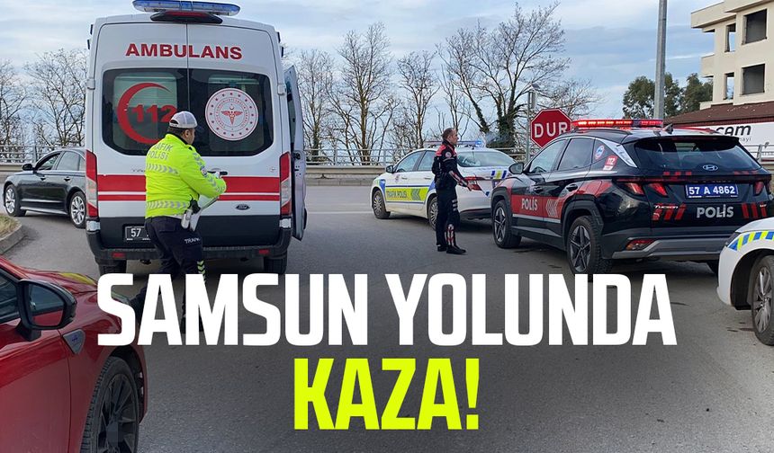 Samsun-Sinop yolunda kaza: Sürücü yaralandı