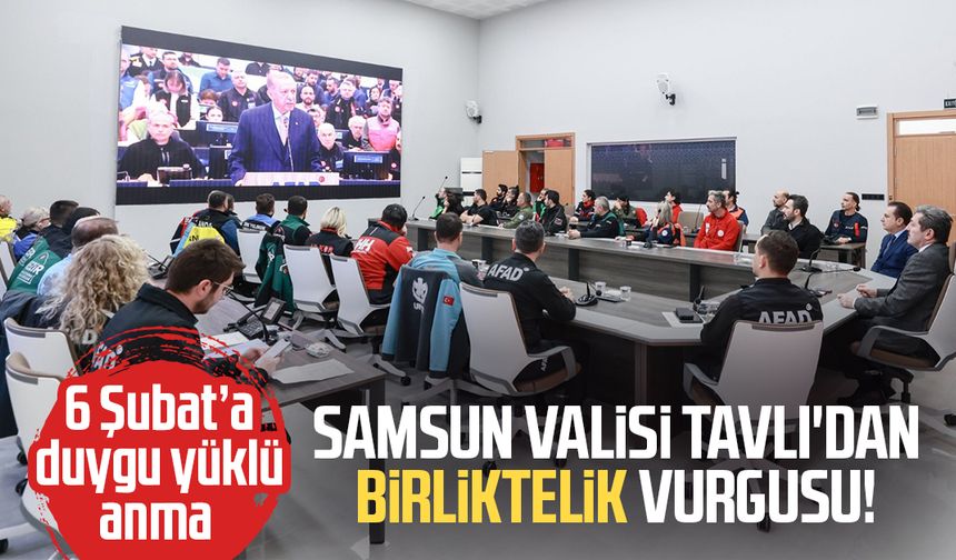 Samsun Valisi Orhan Tavlı'dan birliktelik vurgusu! Duygu yüklü anma