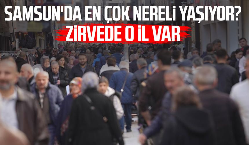 Samsun'da en çok nereli yaşıyor? Zirvede o il var