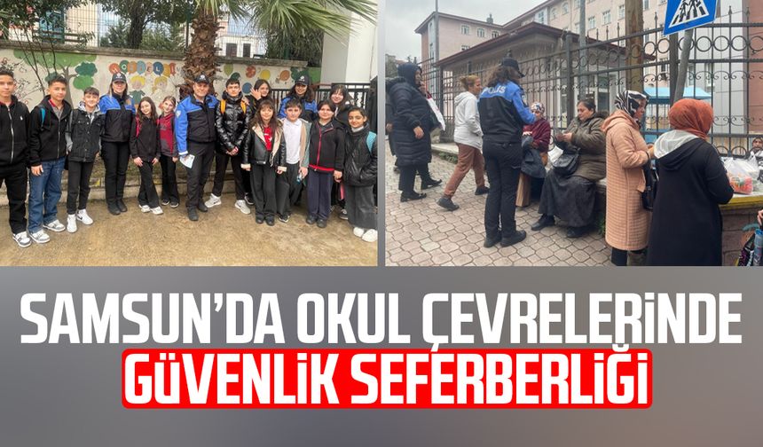 Samsun'da okul çevrelerinde güvenlik seferberliği