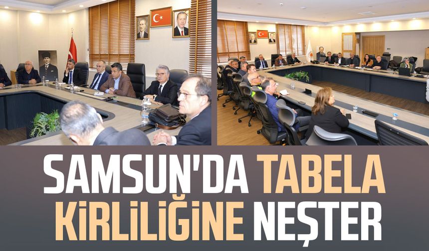 Samsun'da tabela kirliliğine neşter