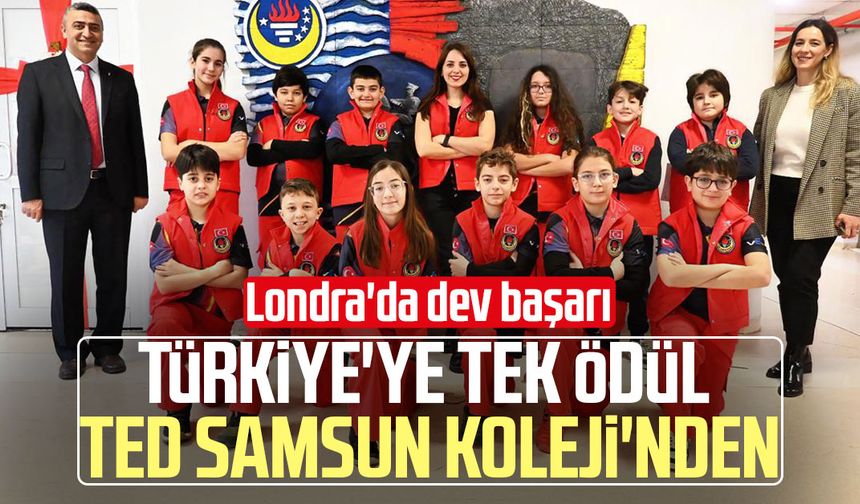 Türkiye'ye tek ödül TED Samsun Koleji'nden