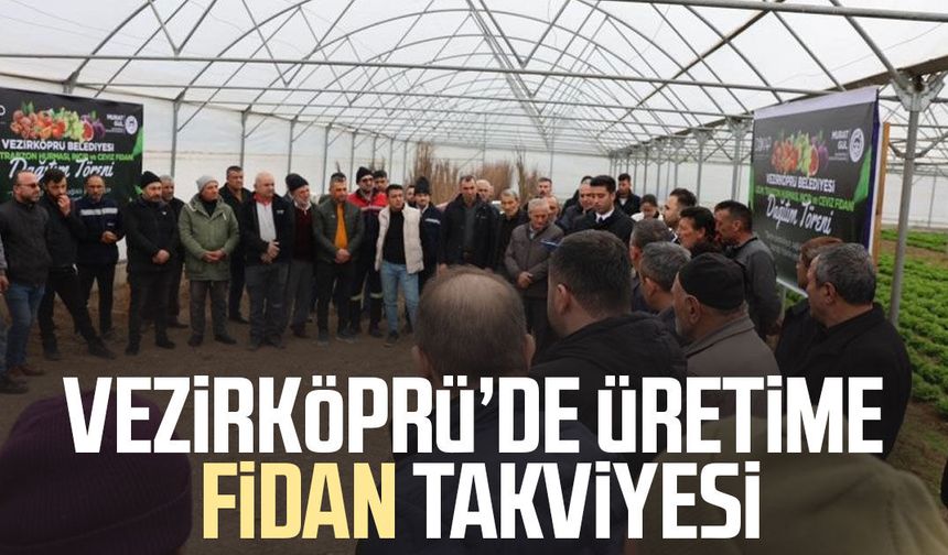 Vezirköprü’de üretime fidan takviyesi