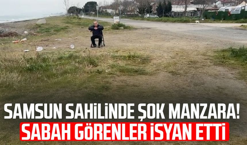 Atakum sahilinde çöp isyanı! Mahalleli tepkili