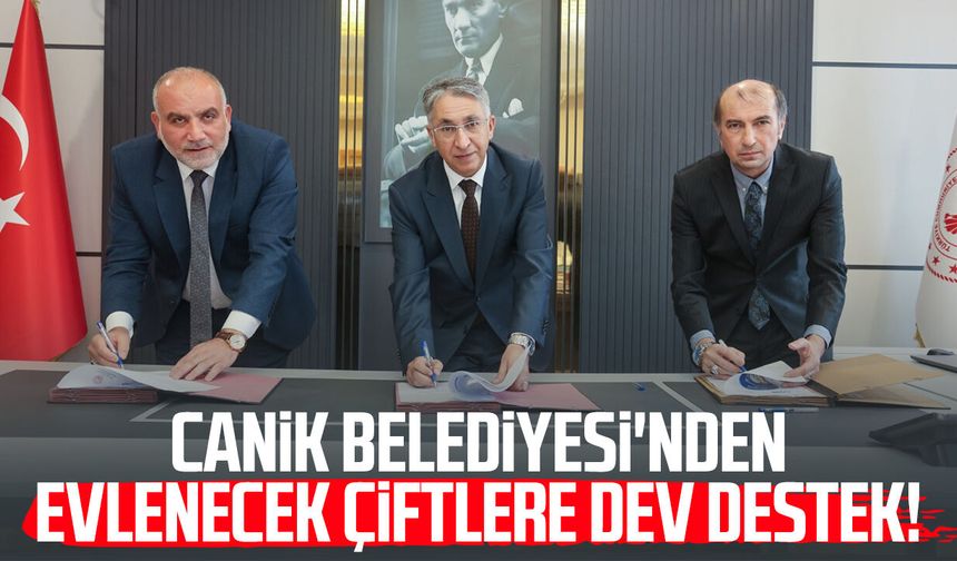 Canik Belediyesi'nden evlenecek çiftlere dev destek!
