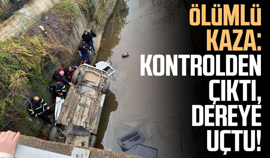 Giresun'da ölümlü kaza: Kontrolden çıktı, dereye uçtu!