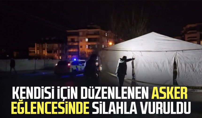 Kendisi için düzenlenen asker eğlencesinde silahla vuruldu