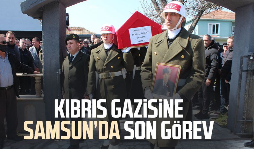 Kıbrıs Gazisi Feris Adiloğlu’na Samsun’da son görev