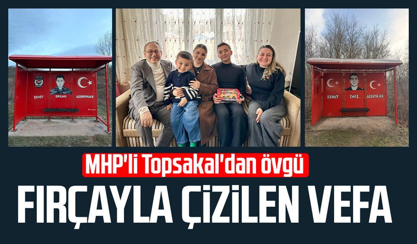 Samsun'da fırçayla çizilen vefa! MHP'li İlyas Topsakal'dan övgü
