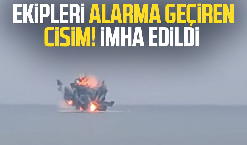 Ordu'yu alarma geçiren cisim! İmha edildi