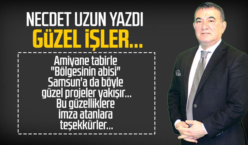 Necdet Uzun yazdı: Güzel işler...