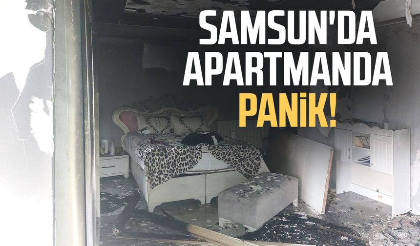 Samsun'da apartmanda panik!