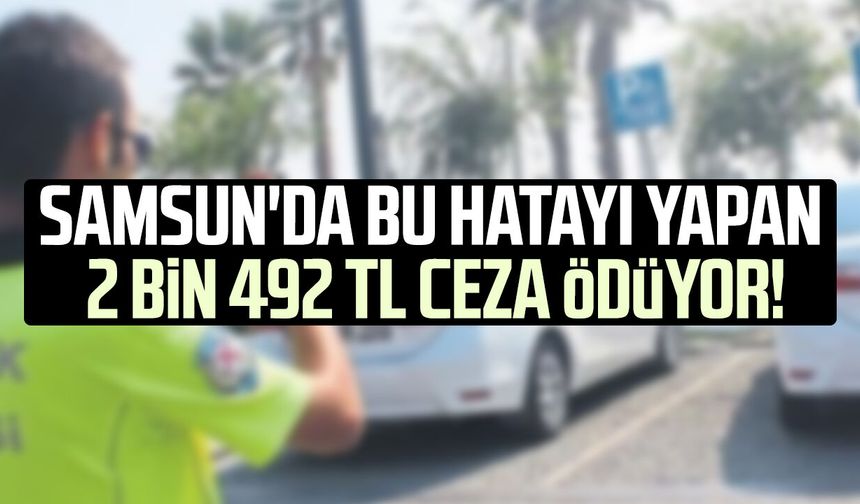 Samsun'da bu hatayı yapan 2 bin 492 TL ceza ödüyor!