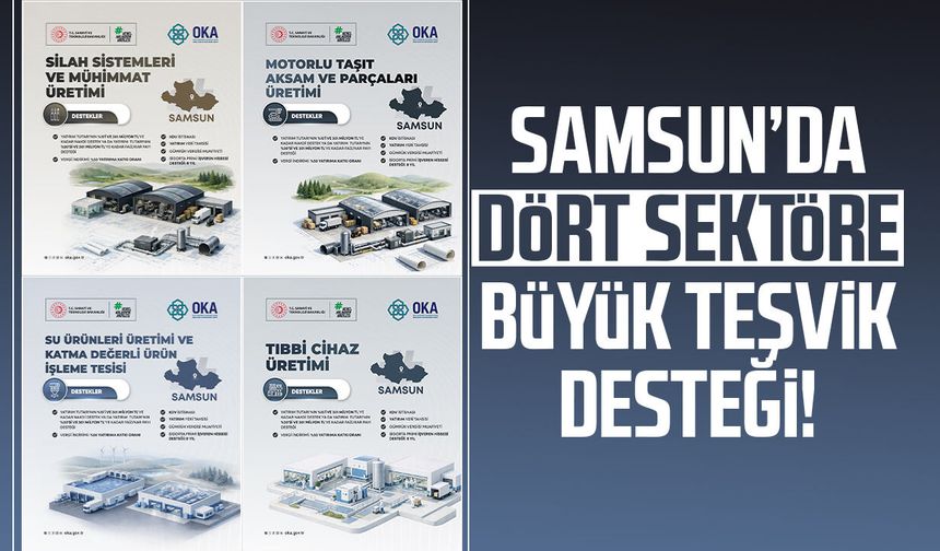 Samsun’da dört sektöre büyük teşvik desteği!