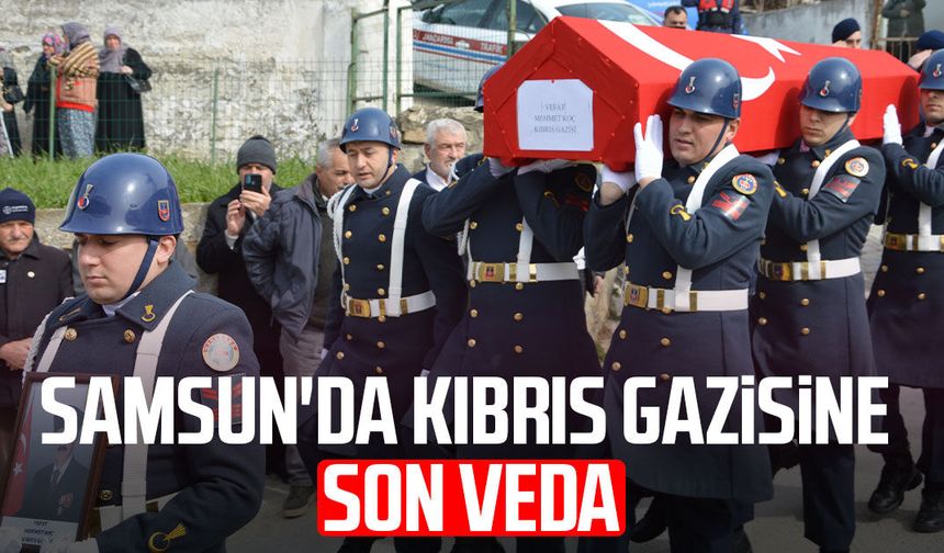 Samsun'da Kıbrıs gazisi Mehmet Koç'a son veda