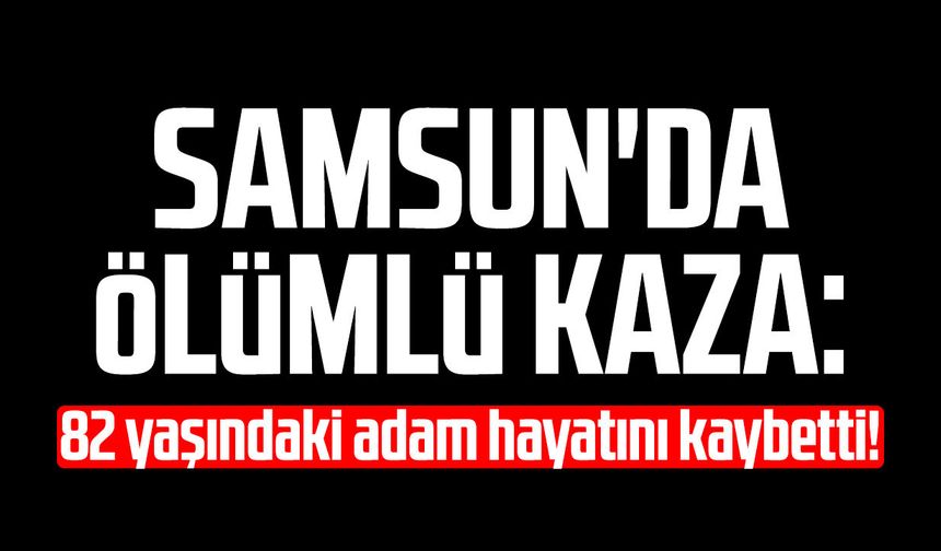 Samsun'da ölümlü kaza: Mustafa Baydemir hayatını kaybetti