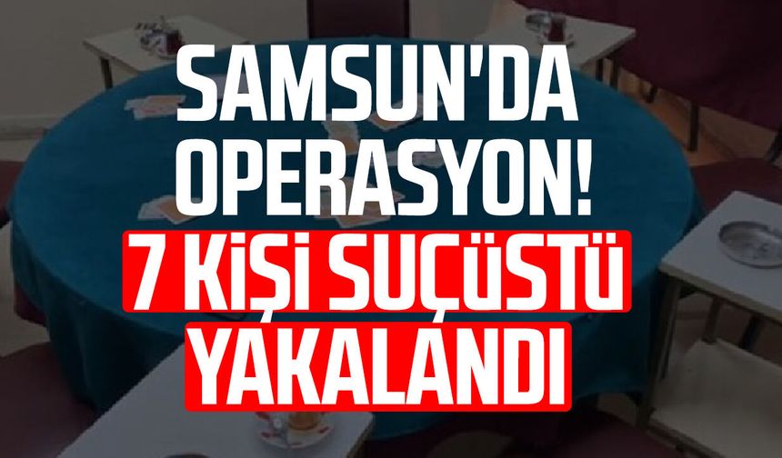 Samsun'da kumar masasına suçüstü: 7 kişi yakalandı