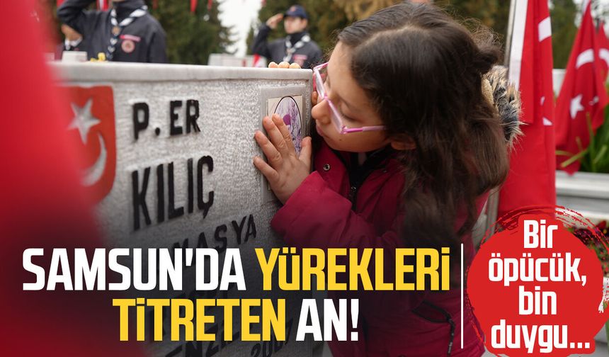 Samsun'da yürekleri titreten an! Minik Elif Kılıç ağlattı