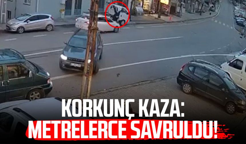 Trabzon’da korkunç kaza: Metrelerce savruldu!
