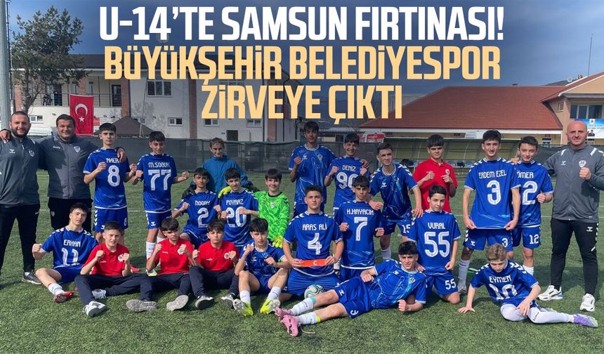 U-14’te Samsun fırtınası! Büyükşehir Belediyespor zirveye çıktı
