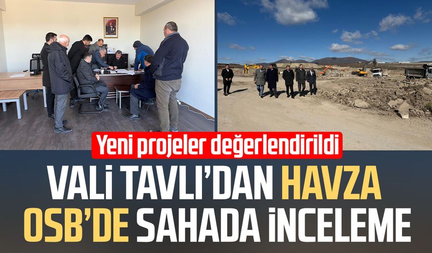 Vali Orhan Tavlı’dan Havza OSB’de sahada inceleme