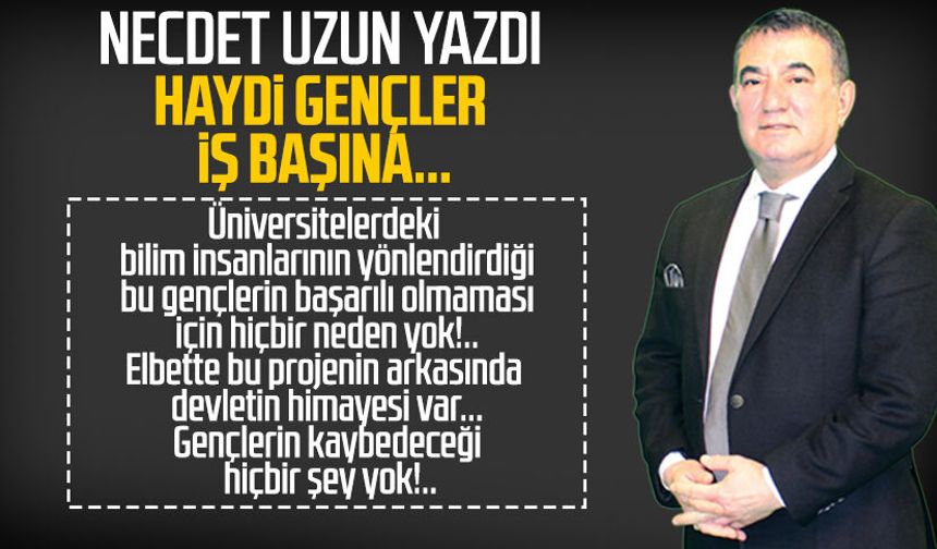Necdet Uzun yazdı: Haydi gençler iş başına...