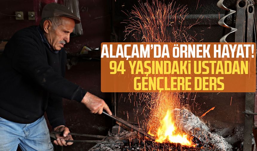 Alaçam’da örnek hayat! 94 yaşındaki İsmet Karagül'den gençlere ders