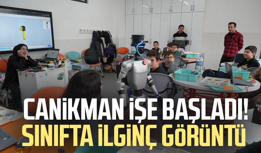 CANİKMAN işe başladı! Sınıfta ilginç görüntü