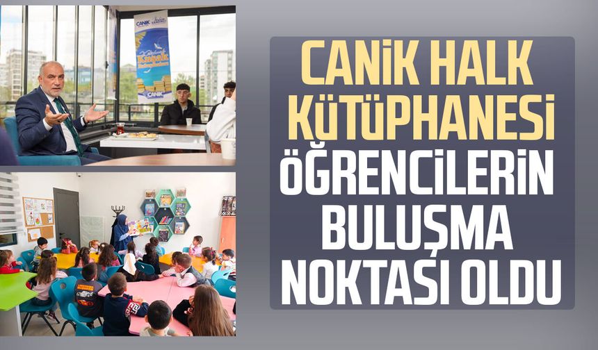 Canik Halk Kütüphanesi öğrencilerin buluşma noktası oldu