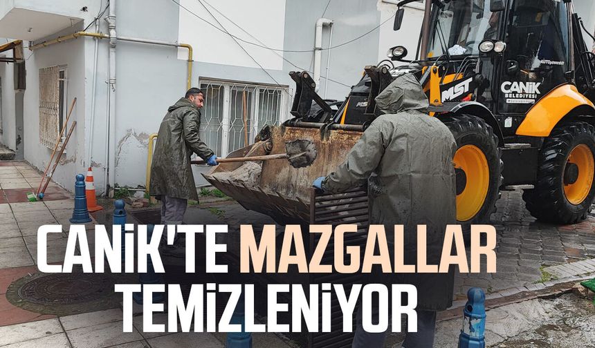 Canik'te mazgallar temizleniyor