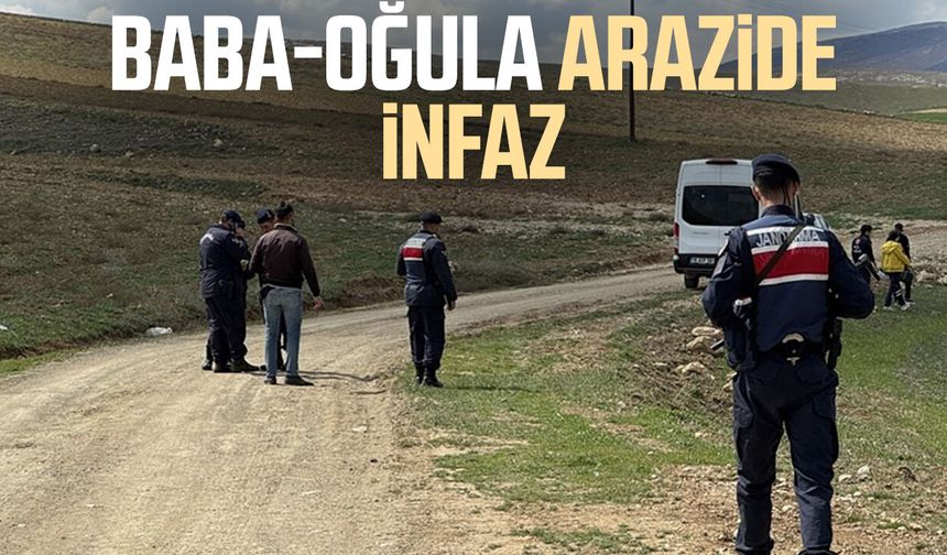 Çorum'da baba-oğula arazide infaz!