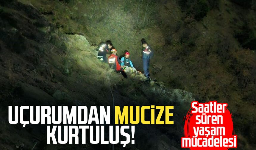 Çorum'da uçurumdan mucize kurtuluş: 5 saatlik yaşam mücadelesi