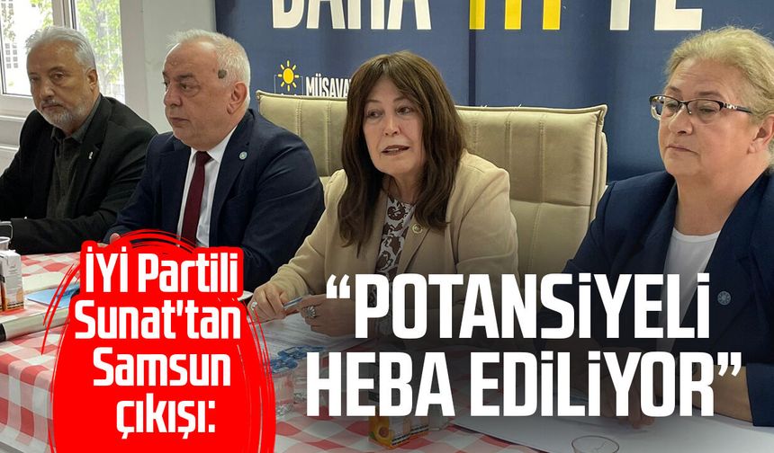 İYİ Partili Şenol Sunat'tan Samsun çıkışı: "Potansiyeli heba ediliyor"